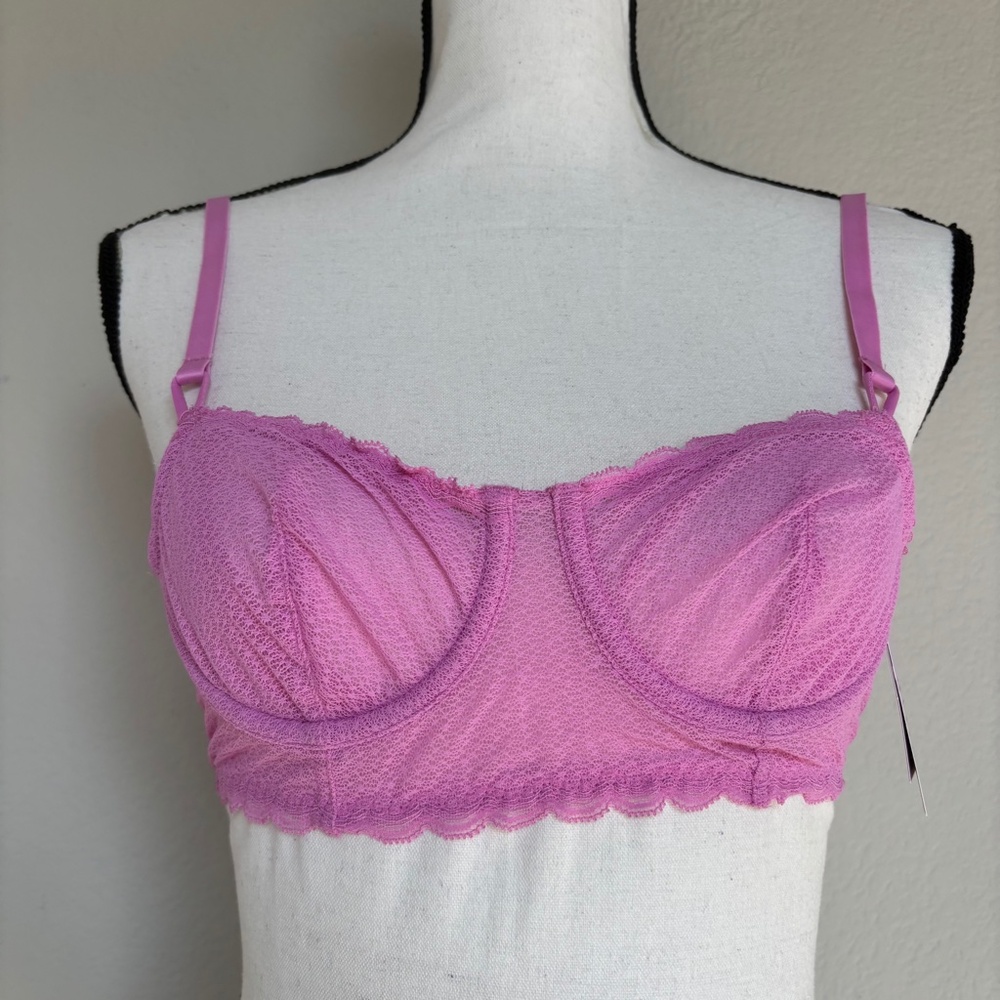 Auden Bra Unlined Underwire Pink Adjustable Closure Straps Women's Size 32A NWT